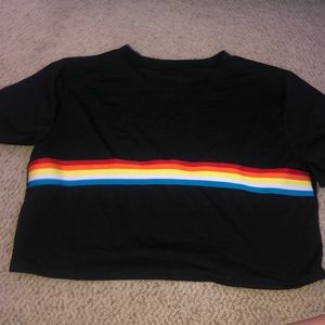 rainbow strip top